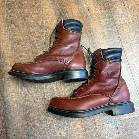 Red Wing 402 Leather Made USA UNION Super SoleSoft Toe Work Boots Mens 7.5 D main image 8